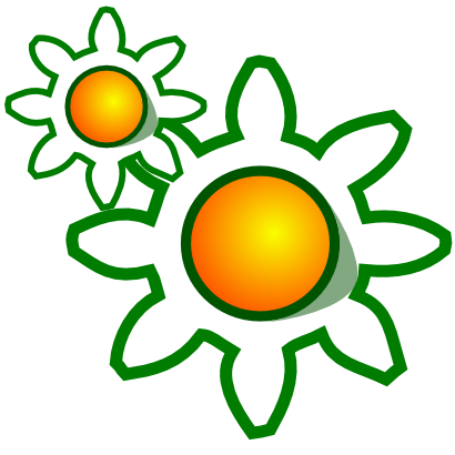 Download free orange wheel green icon